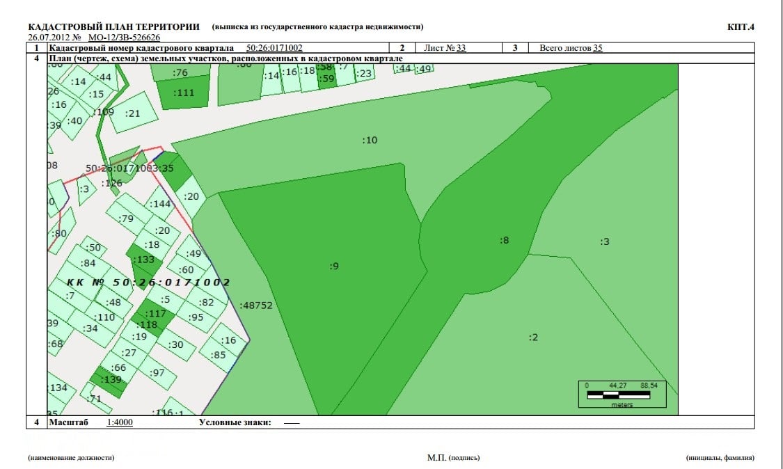 Кадастровый план участка в Севастополе